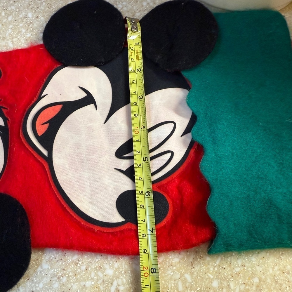 Vintage Disney Red and Green Mickey & Minnie Christmas Stocking Holiday - Picture 13 of 13